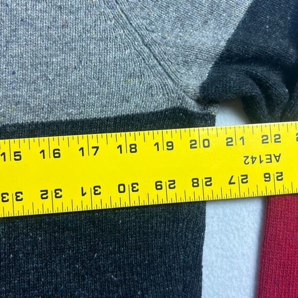 Roundtree & Yorke Sweater Mens Small Colorblock Striped Lambswool Blend Pullover - Picture 7 of 7